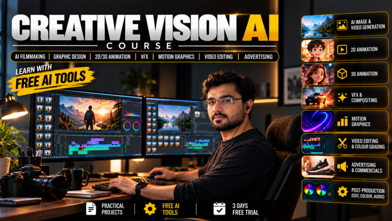 Creative Vision AI – Films, Ads, Graphic Design, Animation, VFX And Editing